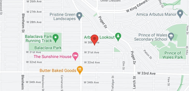 map of 2816 W 30TH AVENUE